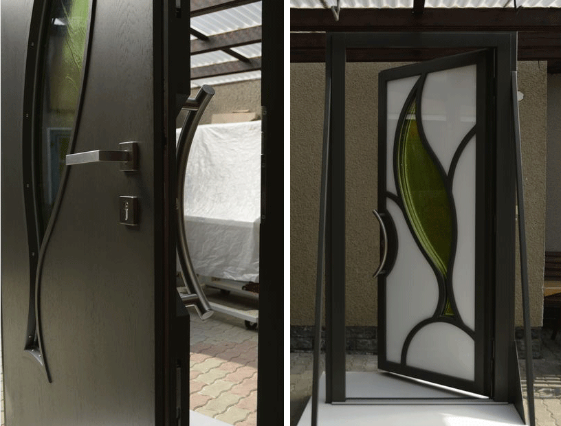 дървена входна врата